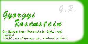 gyorgyi rosenstein business card